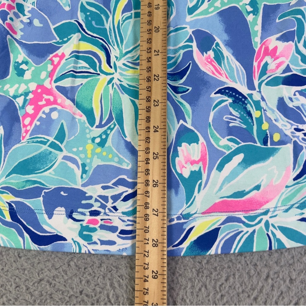 Lilly Pulitzer Laurana Off the Shoulder Dress Womens Small Bennet Blue Seas - Picture 7 of 10